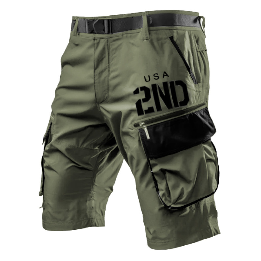 

Men's 2ND Outdoor Multifunctional Zipper Pocket Cargo Shorts