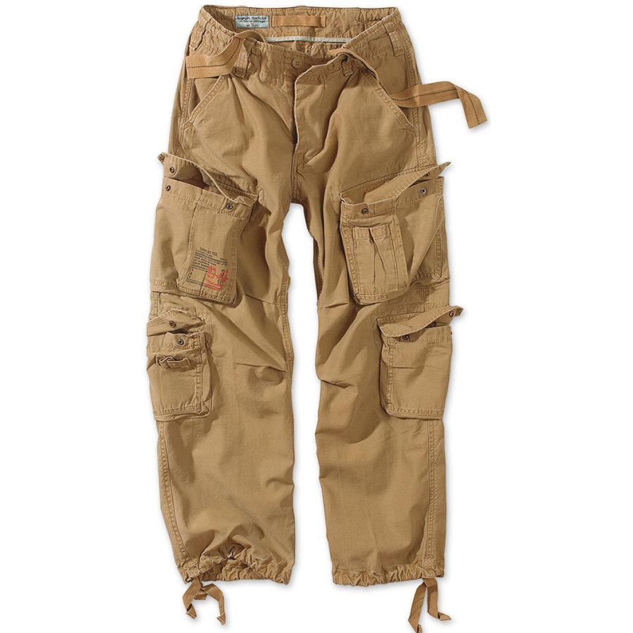 

Men's Retro Wash Multi-pocket Wear-resistant Overalls Trousers