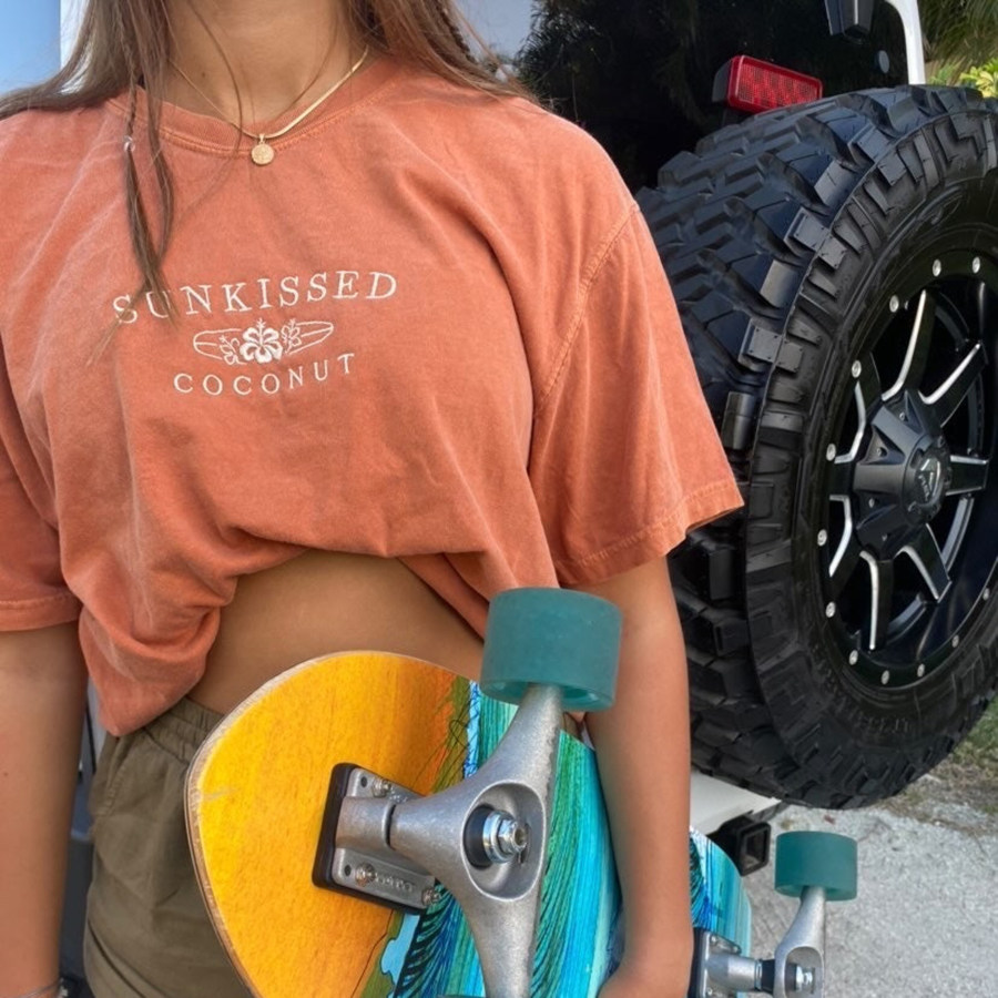 

BURNT ORANGE SUNKISSEDCOCONUT TEE