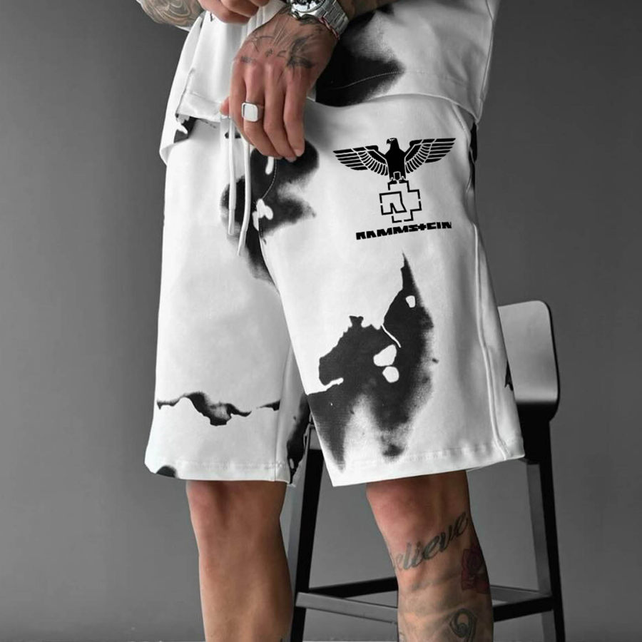 

Short à Encre Rammstein Rock Band Pour Hommes Pantalon De Survêtement Décontracté Vintage Quotidien
