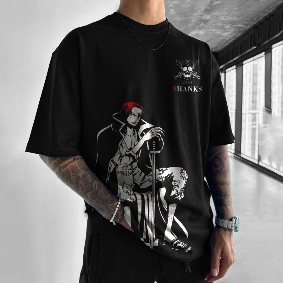 

Men's Loose Cartoon Design T-shirt