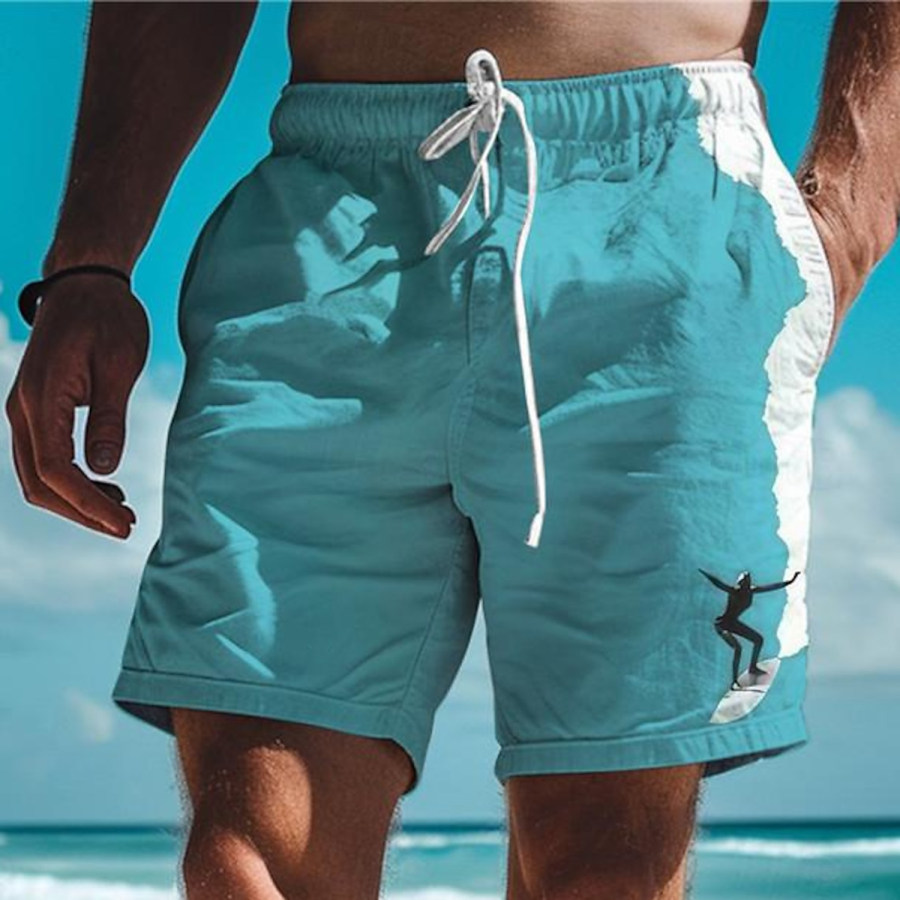 

Hawaiian Surfing Light Blue Swim Shorts
