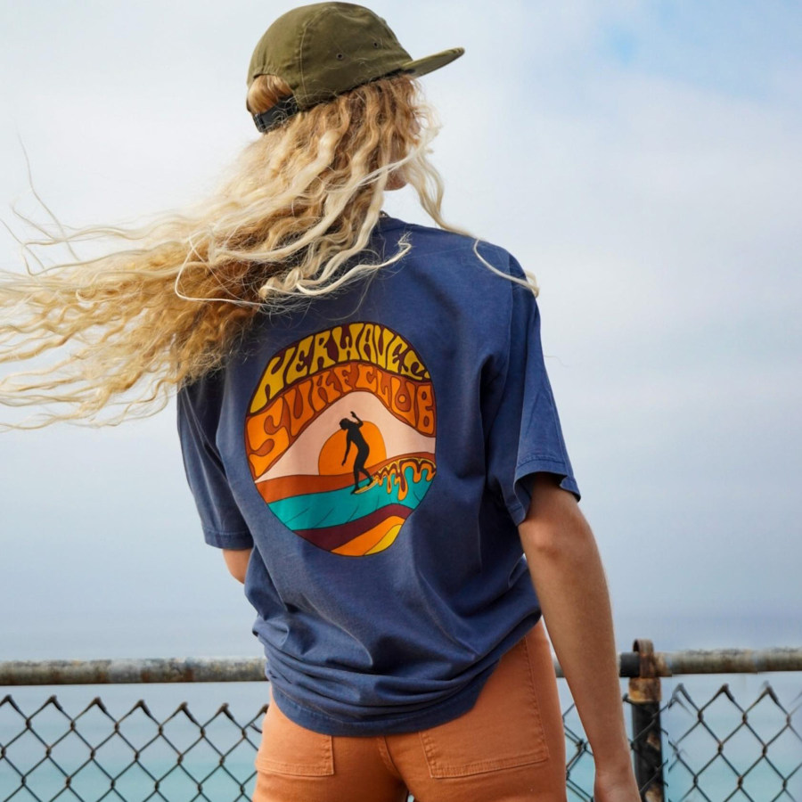 

Retro Surf T-Shirt Unisex Street Retro Skateboard T-Shirt