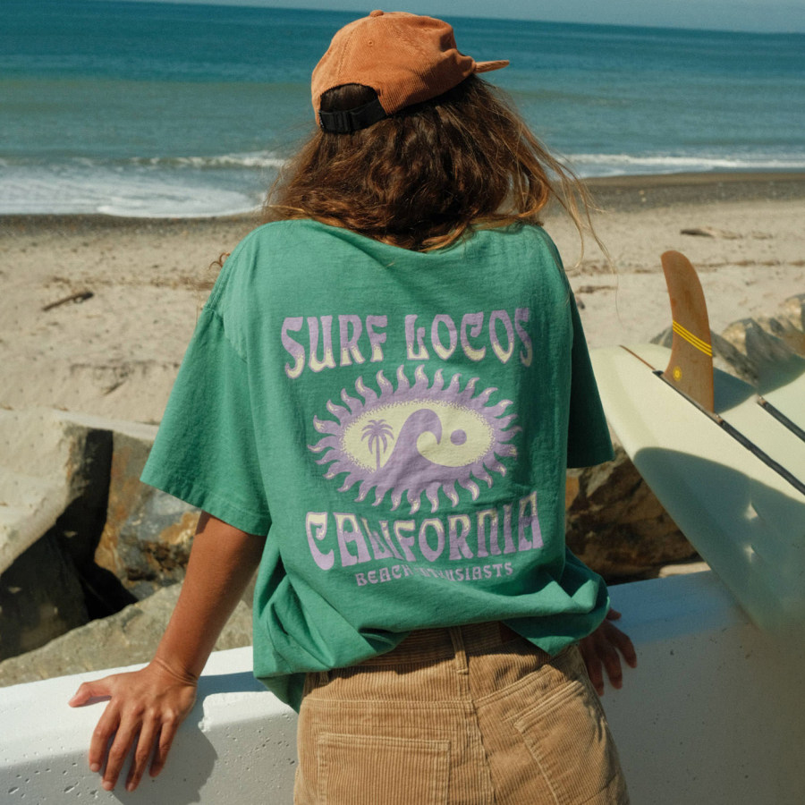 

Retro Surf T-Shirt Unisex Street Retro Skateboard T-Shirt