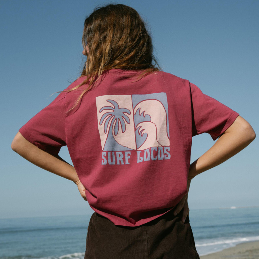 

Retro Surf T-Shirt Unisex Street Retro Skateboard T-Shirt