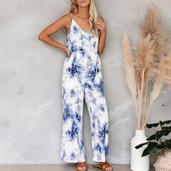 Maternity Crack TIE DYE Jumpsuit - Leanarea.chimpone.com 