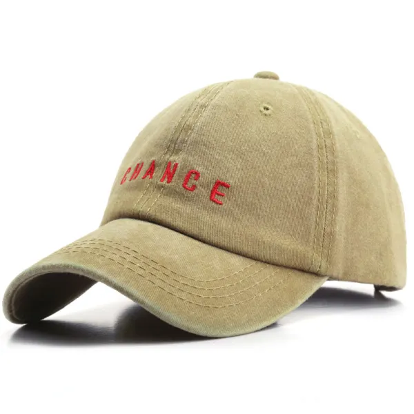 Men's and women's couple retro cowboy washed letters sunshade cap hat baseball hat - Leanarea.chimpone.com 