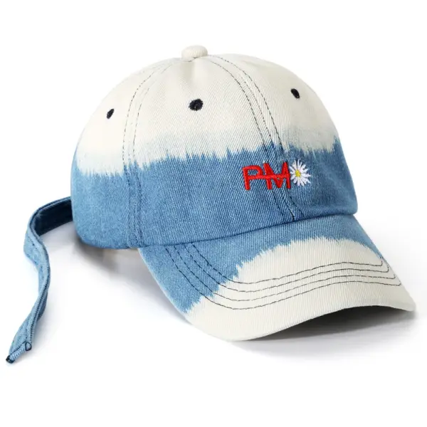 Men's and women's couple high-end washed cotton gradient daisy casual baseball cap shade cap - Leanarea.chimpone.com 