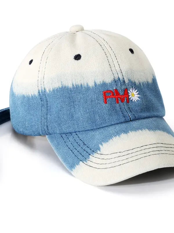 Men's and women's couple high-end washed cotton gradient daisy casual baseball cap shade cap - Inkshe.com 