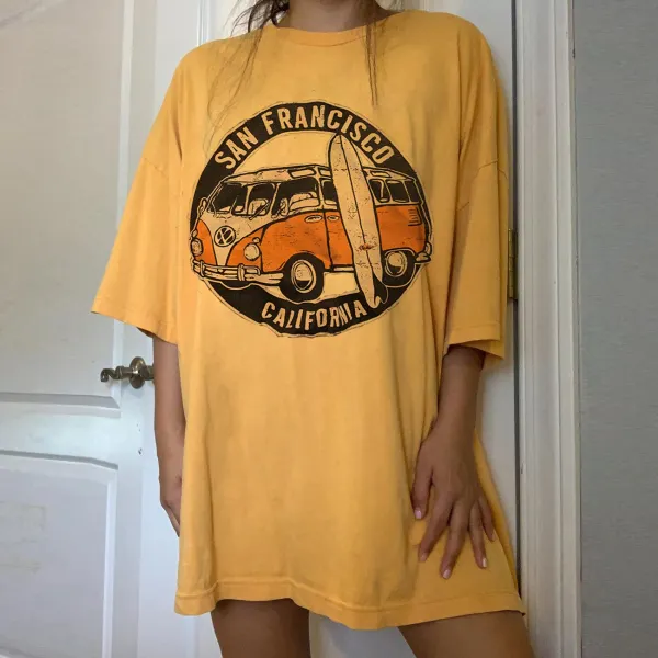 Round neck casual basic wild top T-shirt - Leanarea.chimpone.com 