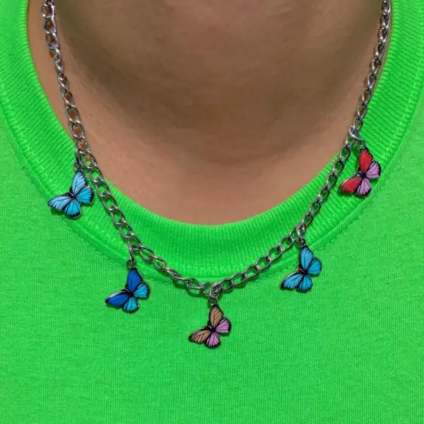 Butterfly Pendant Clavicle Necklace Jewelry - Leanarea.chimpone.com 