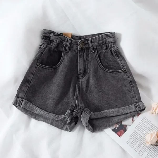 Solid color casual shorts wild basic jeans - Leanarea.chimpone.com 