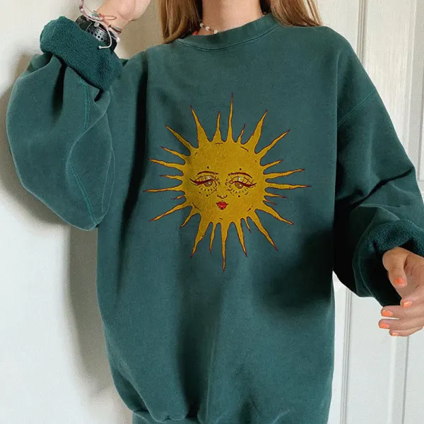Basic casual wild long sleeve pullover sweatshirt - Leanarea.chimpone.com 