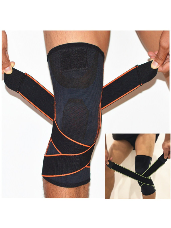 Elastic compression anti skid knee pads