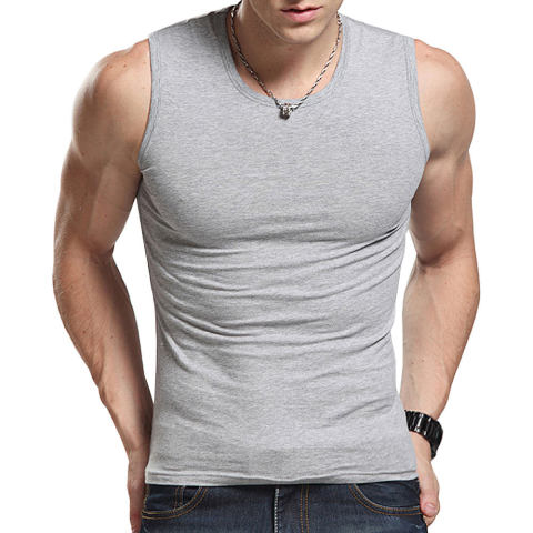 Mens solid color casual stretch vest