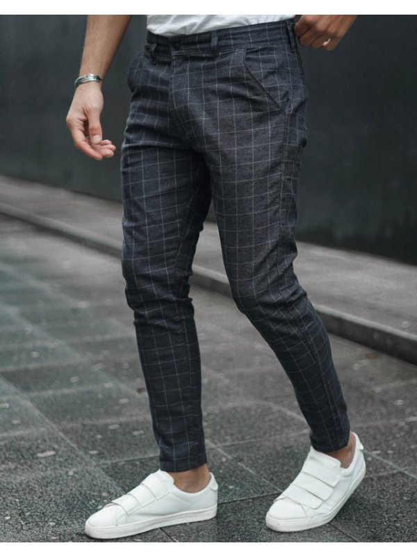 Men's Fashion Check Casual Pants - Inkshe.com 