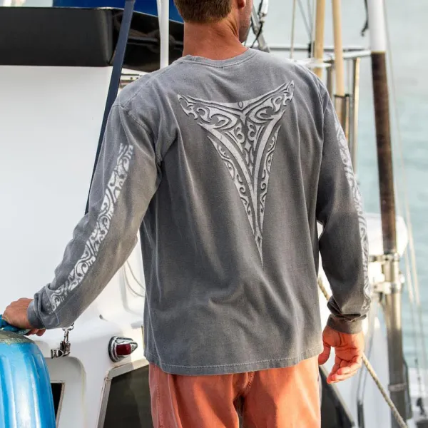 ribal naruwei volcano classic long sleeve T-shirt - Styletaken.chimpone.com 