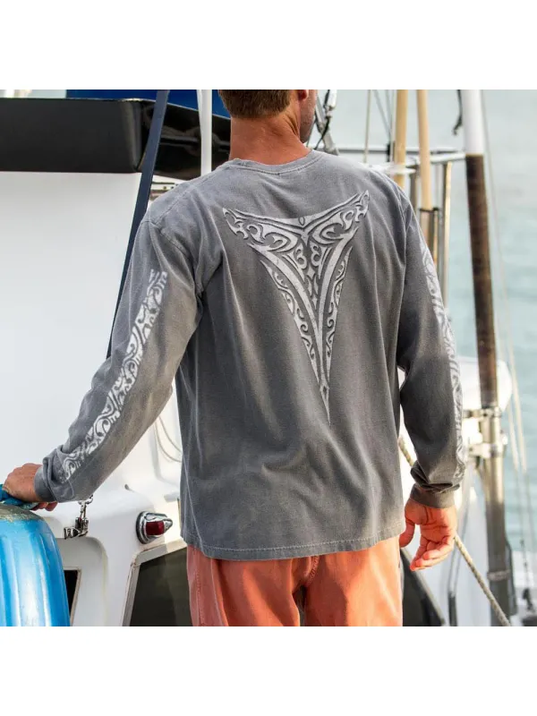 ribal naruwei volcano classic long sleeve T-shirt - Plazabery.chimpone.com 