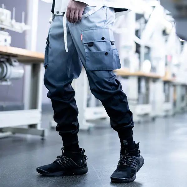 Gradient Casual Trousers, Tooling, Multi-pocket Trousers - Faciway.com 
