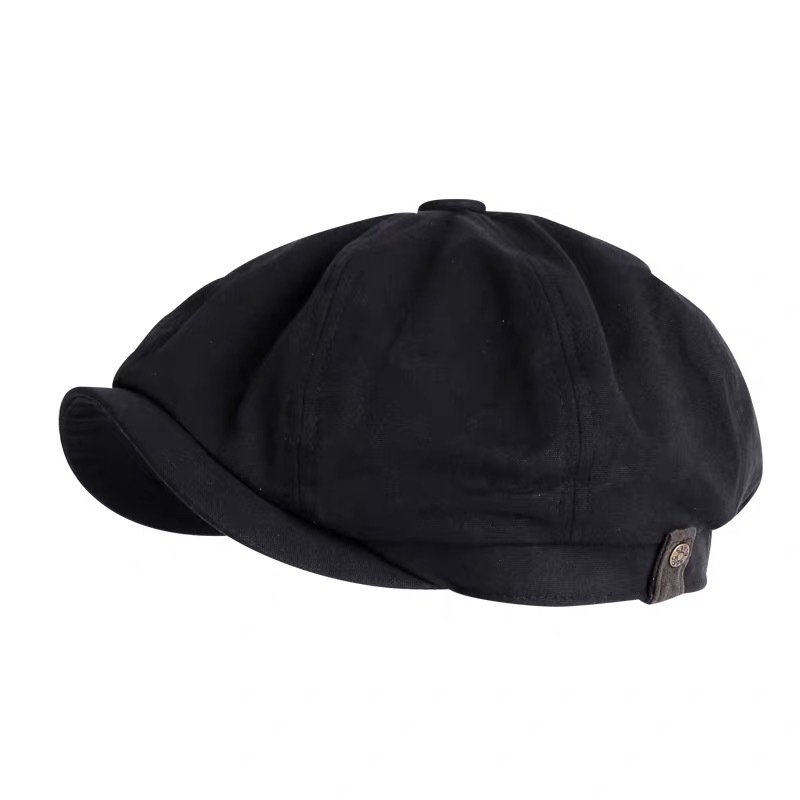 Men's Retro Octagonal Hat Chic With Brim And Duck Tongue Hat