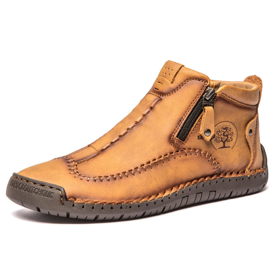 

Men's Zipper Hand Stitched Soft Outdoor Casual Sports Shoes