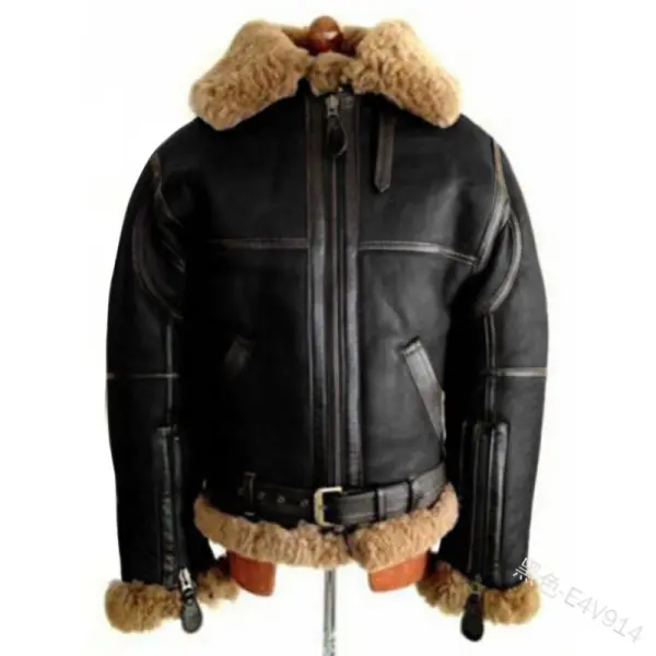 Lambskin And Fur Coat - Fineyoyo.com 
