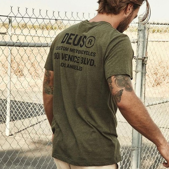 Men's Motorcycle Print Outdoor Sports T shirt