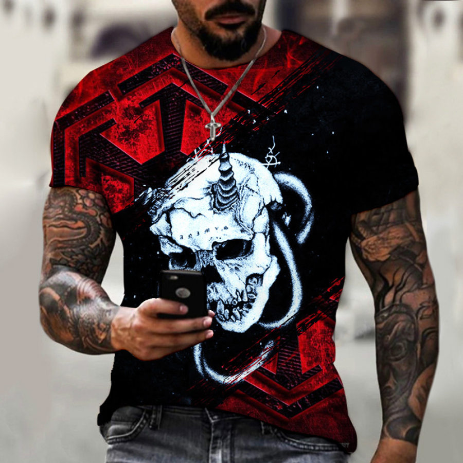 

Men's Outdoor Skull Casual T-shirt
