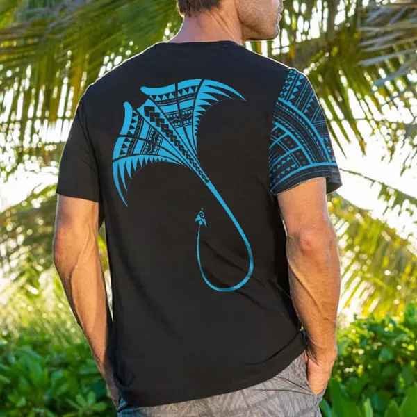 Men's Hawaiian Printed T-shirt - Albionstyle.com 