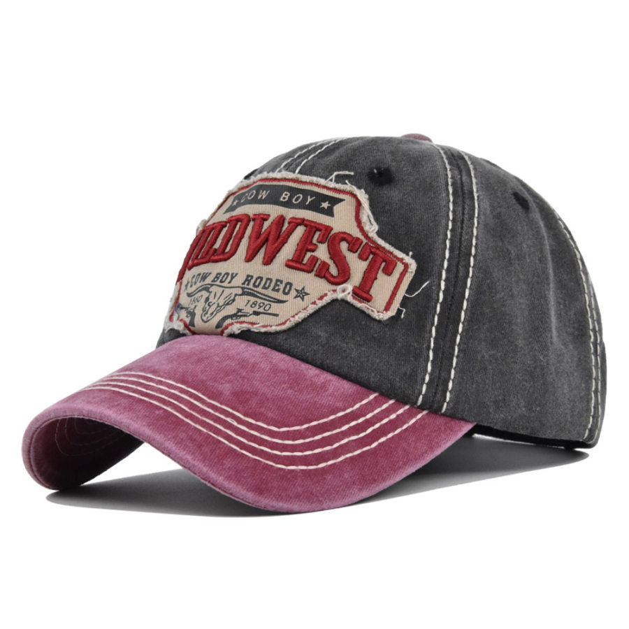 

Men's Vintage Wild West Embroidered Wash Sun Hat