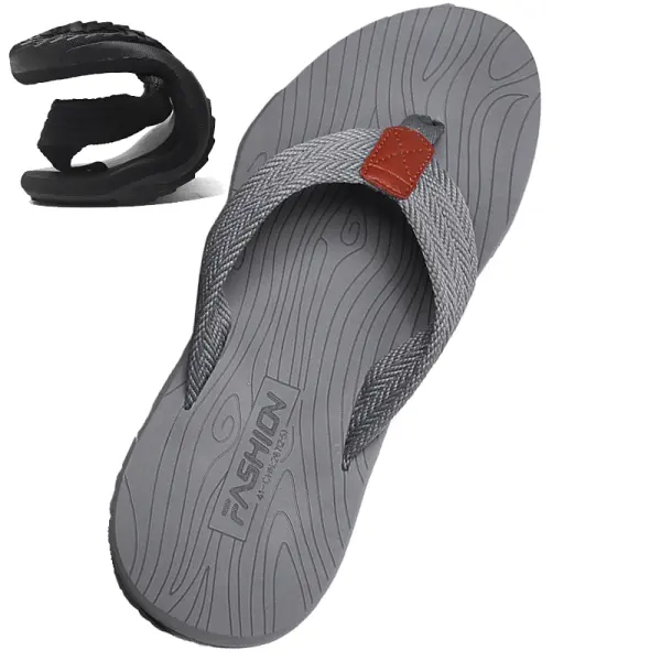 Men's Colorblock Resort Flip-Flops Slippers - Salolist.com 