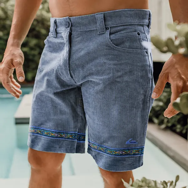 Vintage Men's Billabong Print Surf Shorts Holiday Casual Beach Shorts - Yiyistories.com 