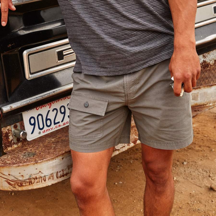 

Men's Shorts Vintage Casual Pocket Lace Up