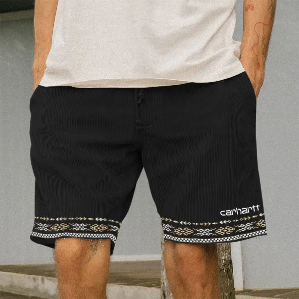 Casual Loose Printed Lace-up Shorts - Salolist.com 