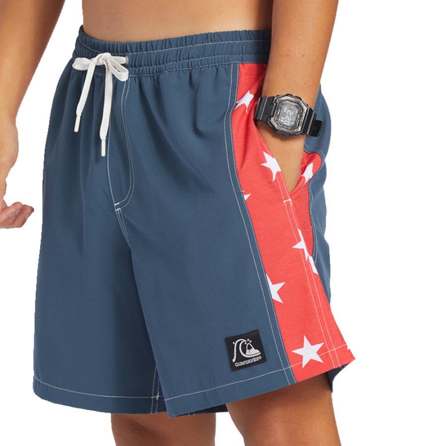 

Quicksilver Men's Vintage Surf Shorts 9"American Flag Shorts