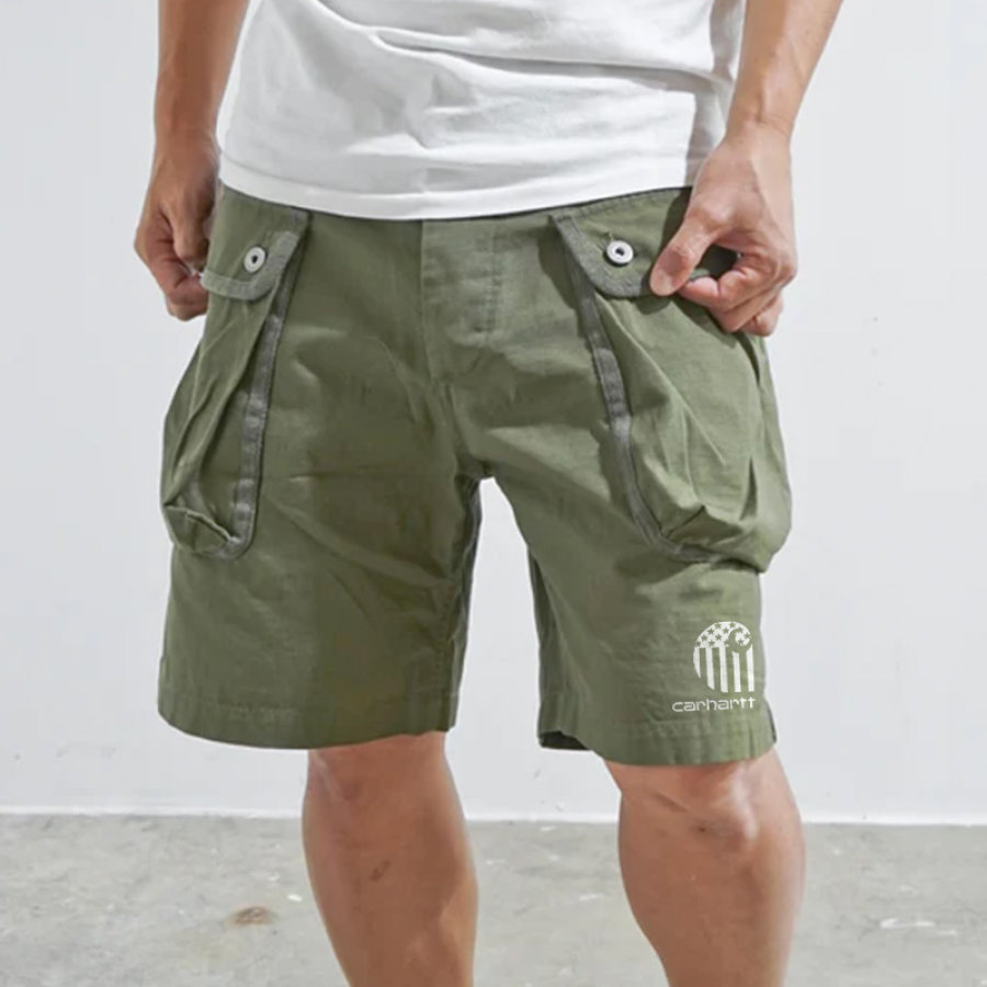 

Men's Shorts Vintage Workwear Functional Pocket RIPSTOP SHORTS GREEN