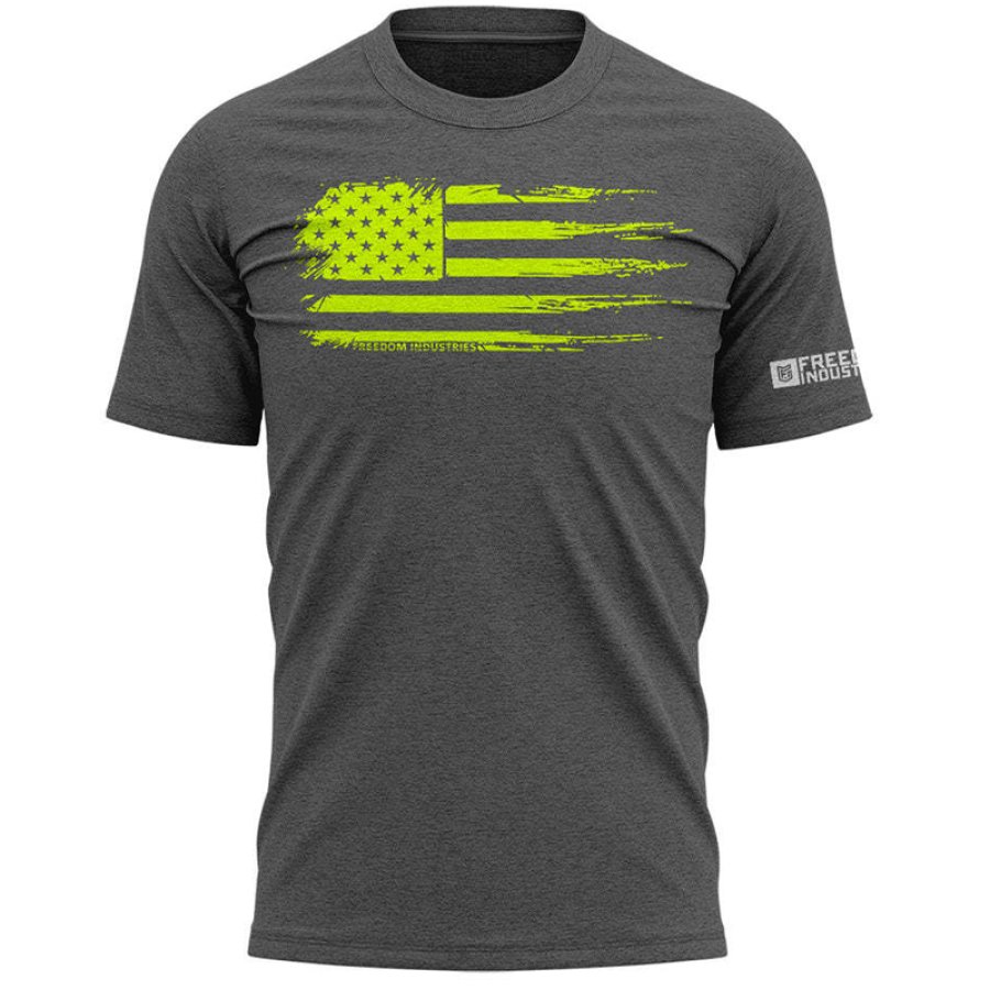 

T-shirt Con Stampa Bandiera Americana Freedom Da Uomo T-shirt Comoda E Traspirante Con Stampa Grafica
