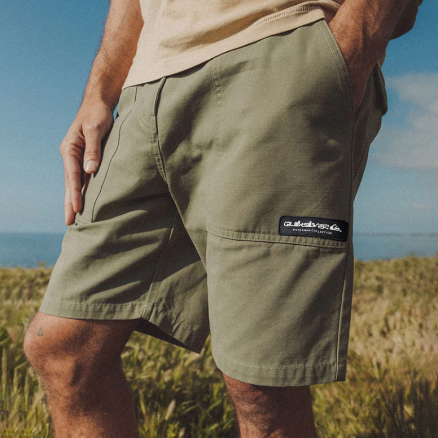 

Men's Shorts Beach Surf Shorts Retro Daily Casual Workwear Shorts Versatile Army Green