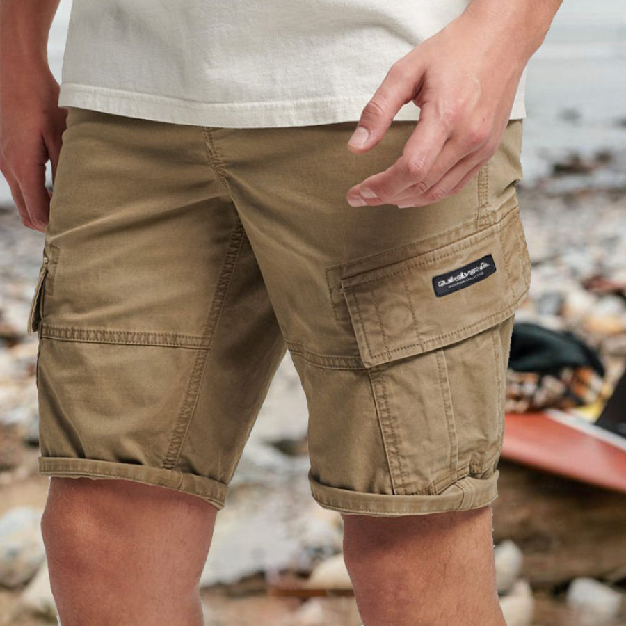 

Men's Shorts Retro Functional Pocket Cargo Shorts Daily Casual 5 Inch Shorts Khaki