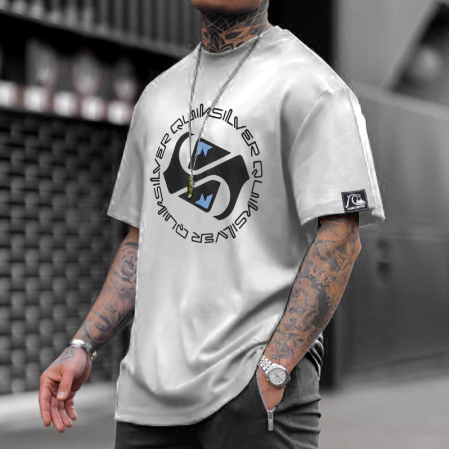 

Men's T-Shirt Surf Print Oversized Beach Summer Tee