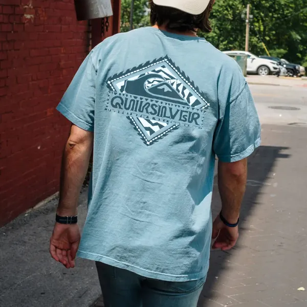 Locker Bedrucktes, übergroßes Herren-T-Shirt - Faciway.com 