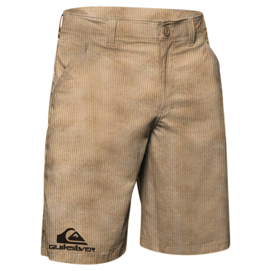 

Men's Shorts Retro Surf Beach Shorts Daily Casual 7 Inch Shorts Khaki