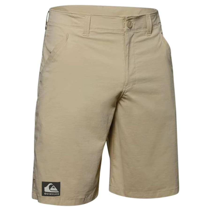 

Men's Shorts Retro Surf Beach Shorts Daily Casual 7 Inch Shorts Khaki