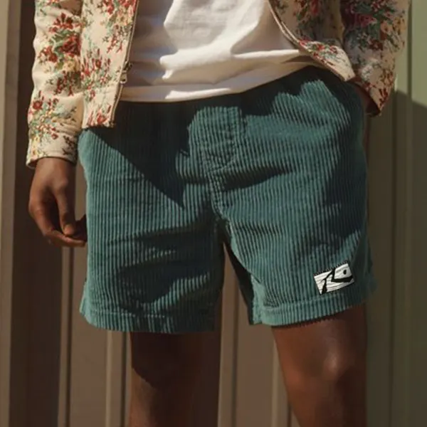 Men's Shorts Retro Surf Beach Shorts Daily Casual 5 Inch Shorts Dark Green - Salolist.com 