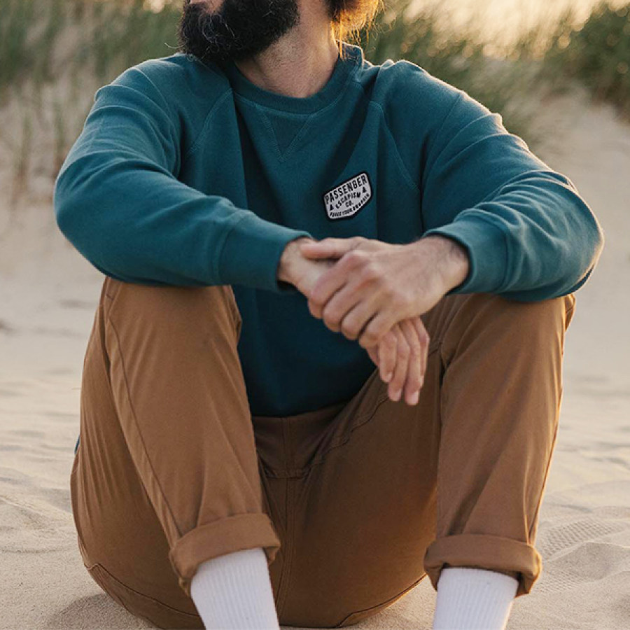 

Men JCruiser Recycled Cotton Sweatshirt Surfing Sweatshirt Hking Casua Loose Vacation Top
