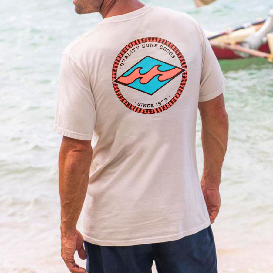 

T-shirt Da Uomo Tee Vintage Billabong Graphic Manica Corta Plus Size Outdoor Casual Summer Daily Top Bianco