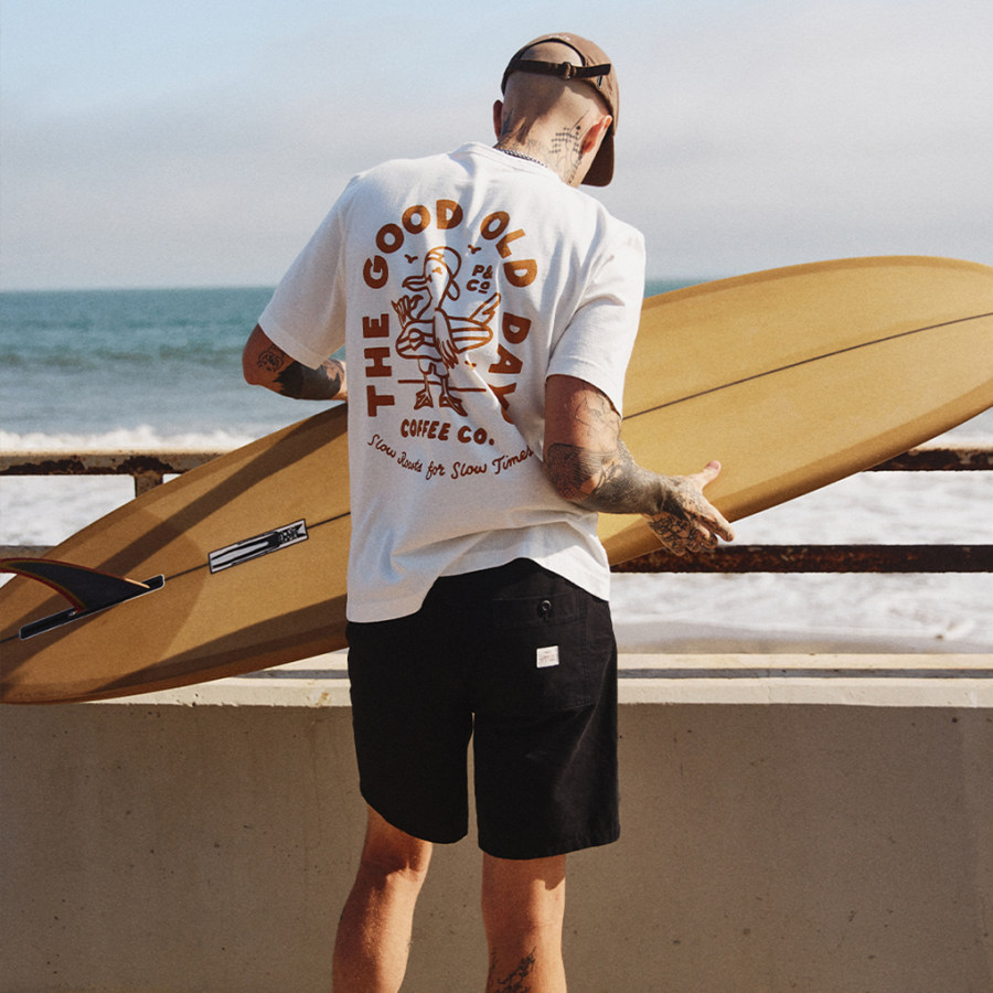 

Men's Casual Letter Print T-Shirt Vacation Comfort Casual T-shirt