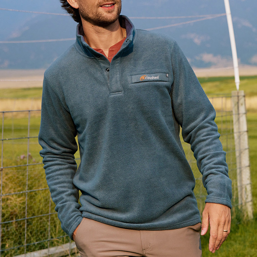 

Men's Casual Printed Zipper Sweater