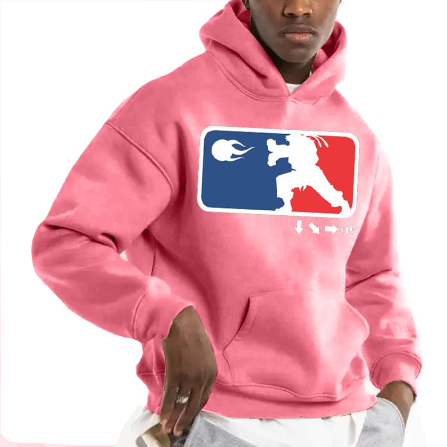 

Men's Vintage Print Loose Oversize Streetwear Hoodie