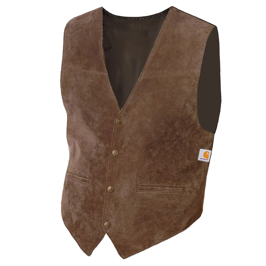 

Scully Men's Boar Suede Snap Front Vest